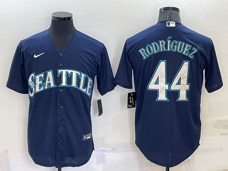 Men Seattle Mariners 44 Rodriguez Drak Blue Game 2025 Nike MLB Jersey style 7
